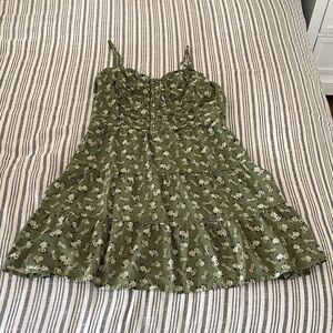 Aeropostale Green Floral Mini Dress